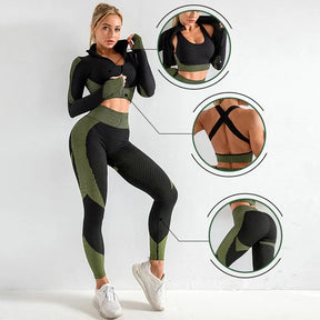 2/3pcs Seamless Workout Outfit